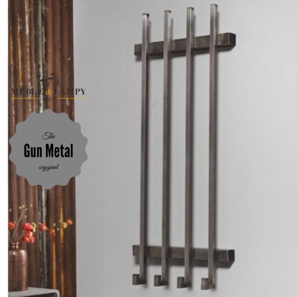 Wieszak a la kaloryfer 4 haki RVS Gun Metal
