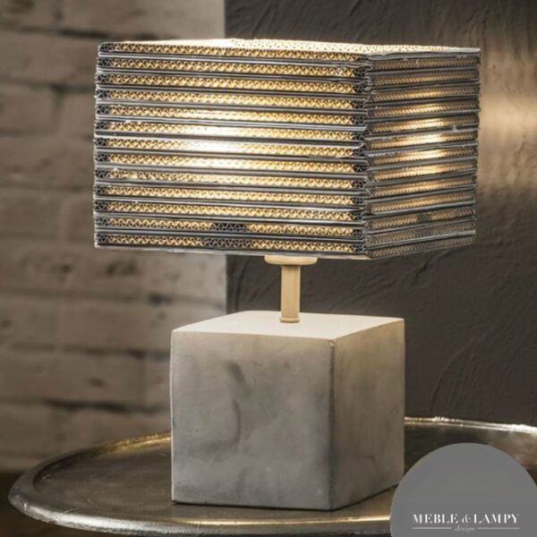 Lampa stołowa kwadratowa - podstawa marmur