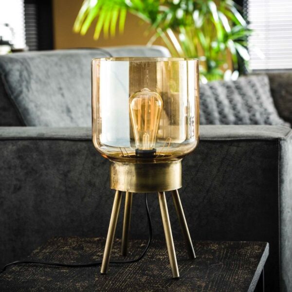 Lampa stołowa 4 nóżki Amber Glas