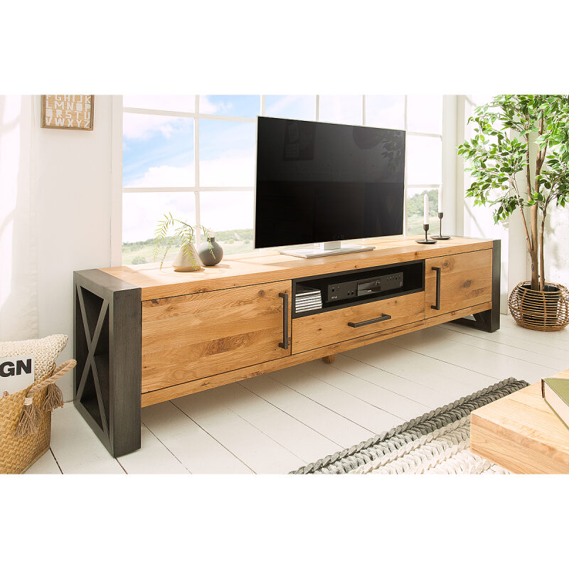 Szafka RTV Thor 200 cm dębowa - obrazek 5