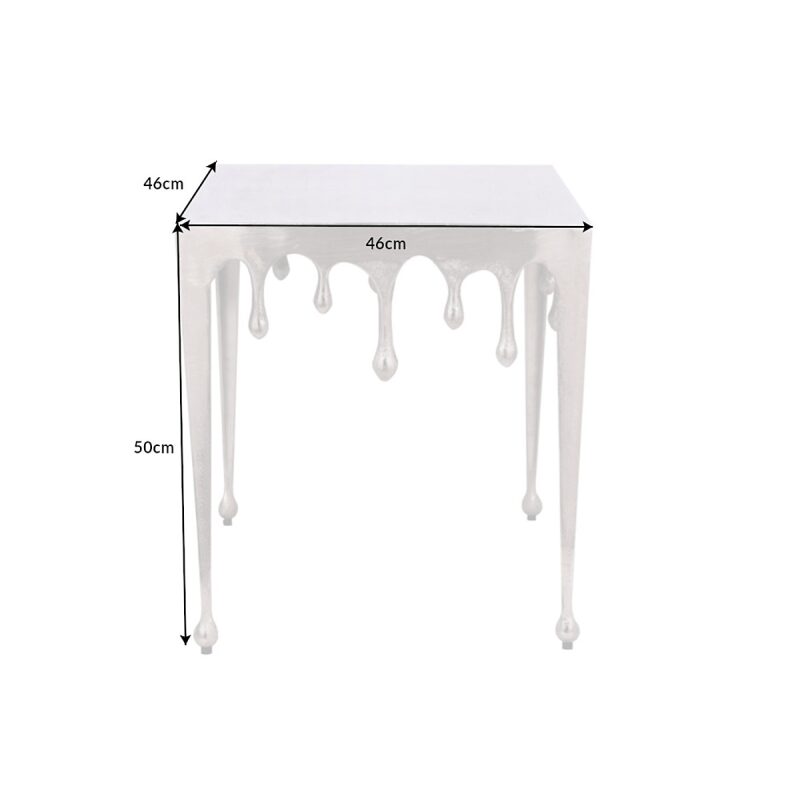 Stolik kawowy Liquid Line L 50 cm srebrny - obrazek 2