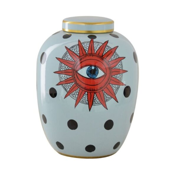 Waza dekoracyjna Eye niebieska 32 cm