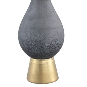 Wazon Diani Grey ceramic gold narrow S
