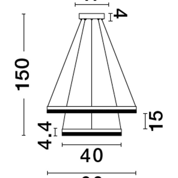 Lampa wisząca CAREMO 60 cm