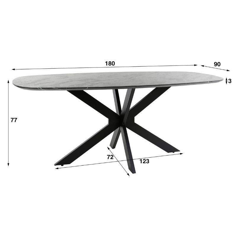 Stół do jadalni Deens owalny 180 cm